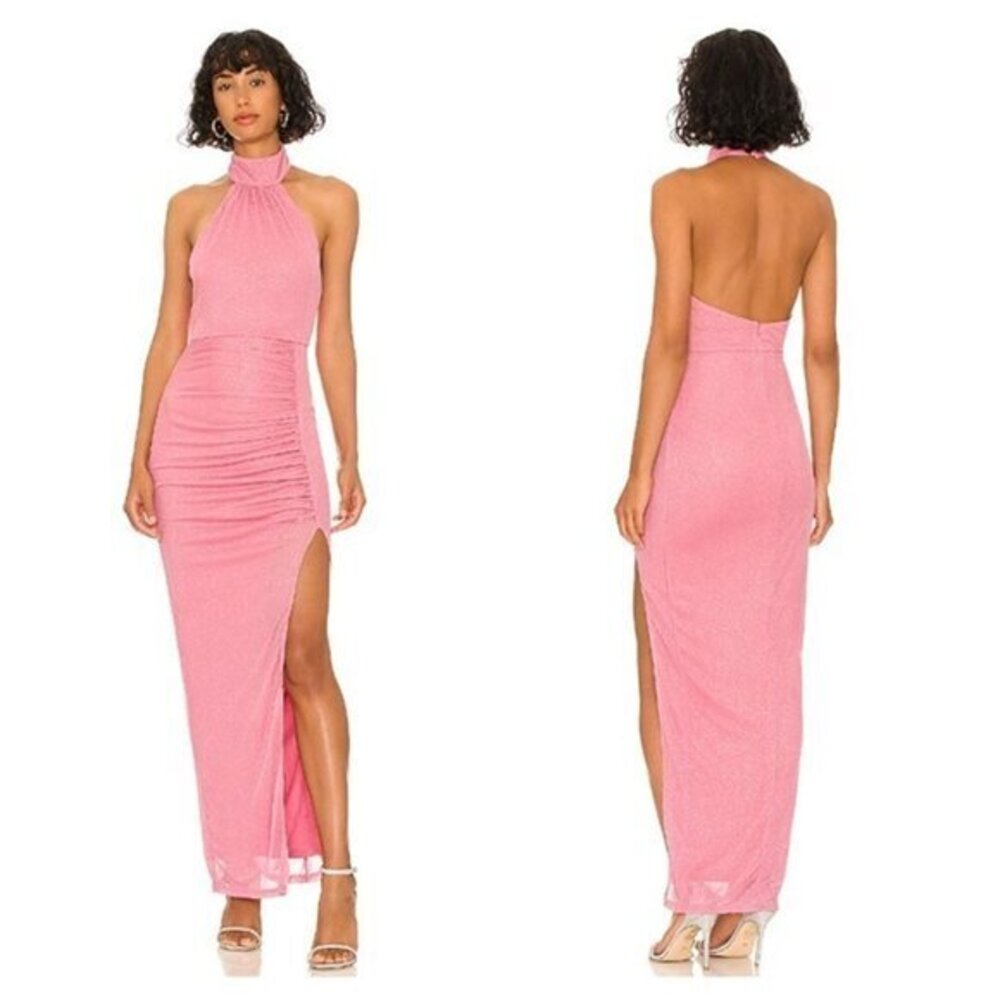 Superdown Bea Halter Maxi Dress - Pink